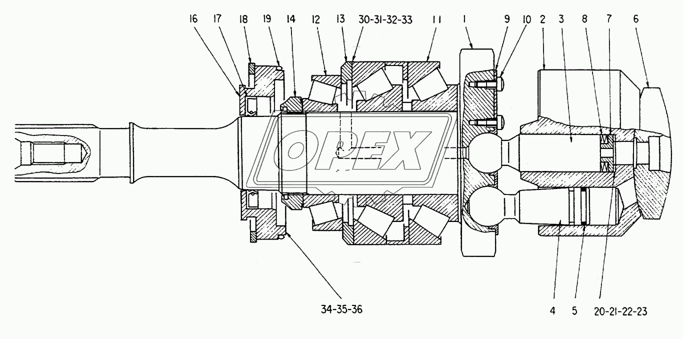 ROTARY GROUP (DRIVE SIDE)