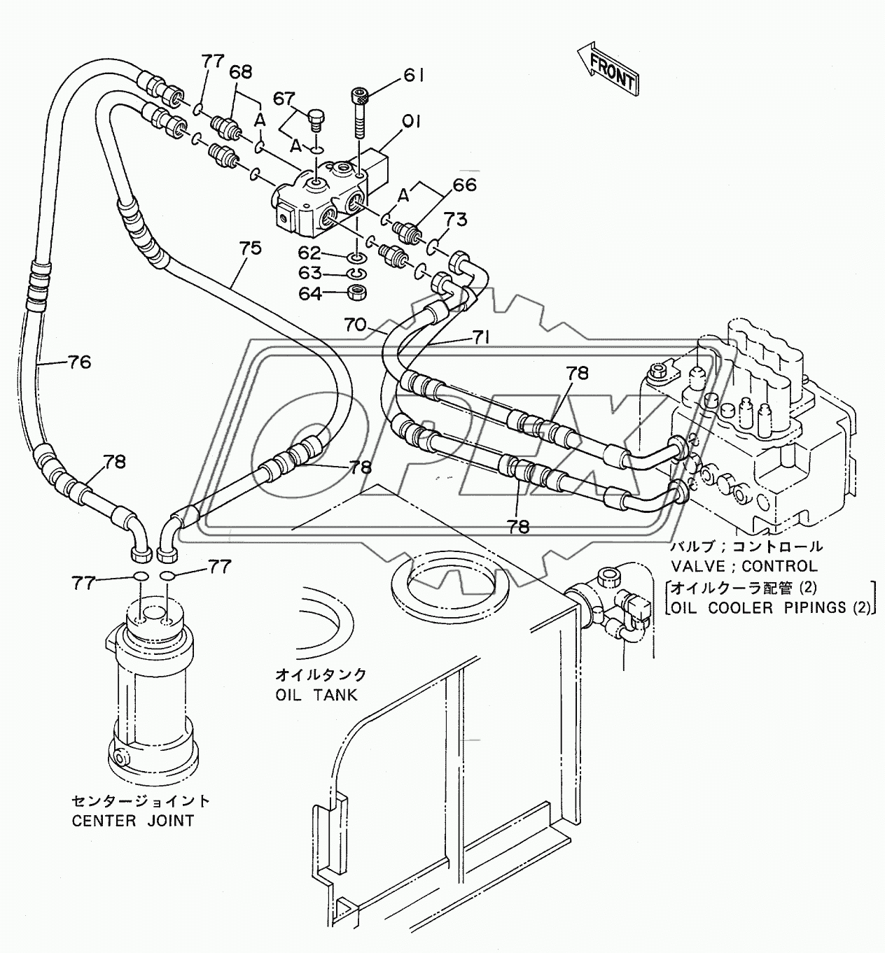 PILOT PIPINGS (2) FOR SPARE PEDAL