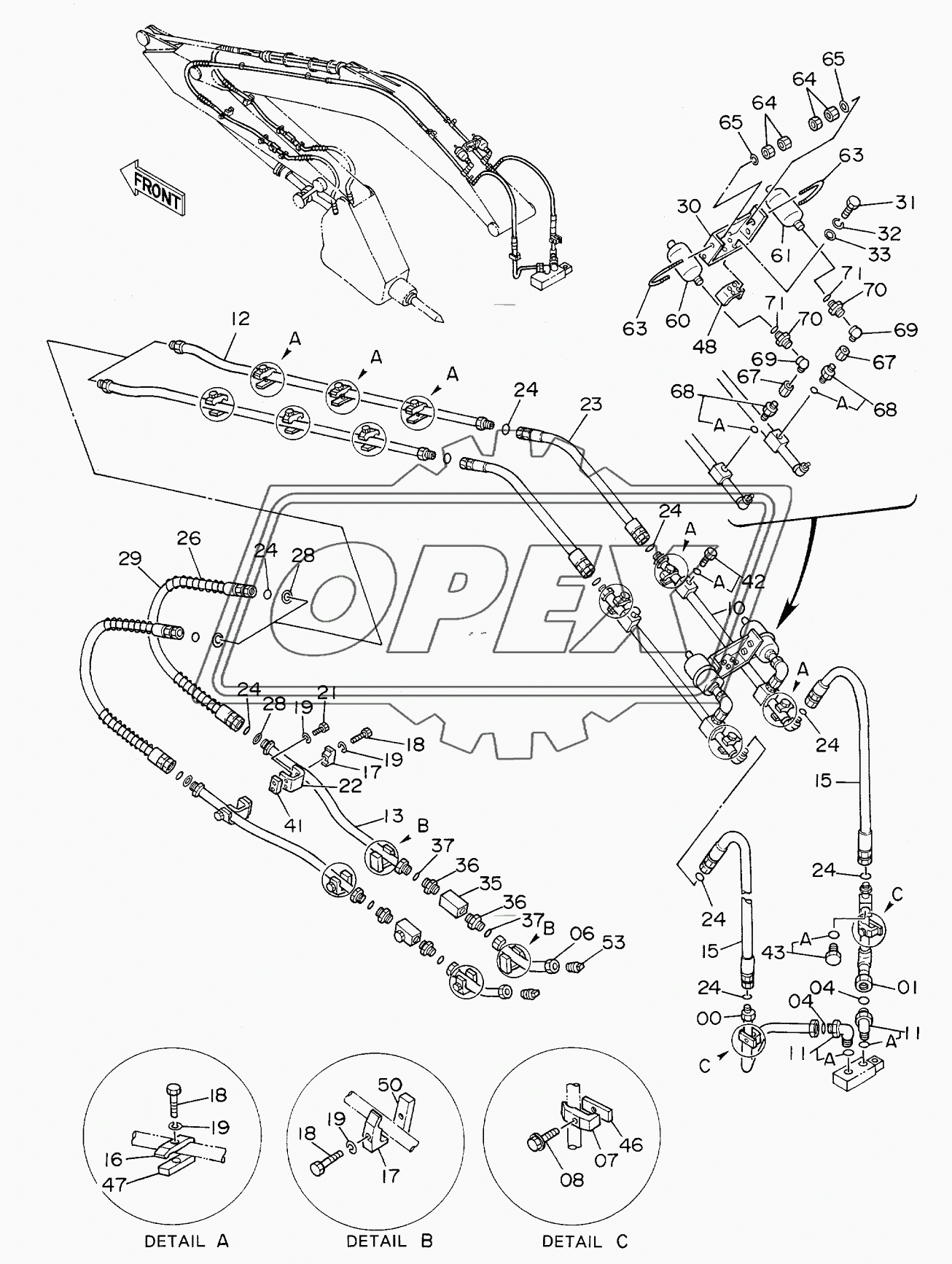 FRONT PIPINGS FOR NPK BREAKER