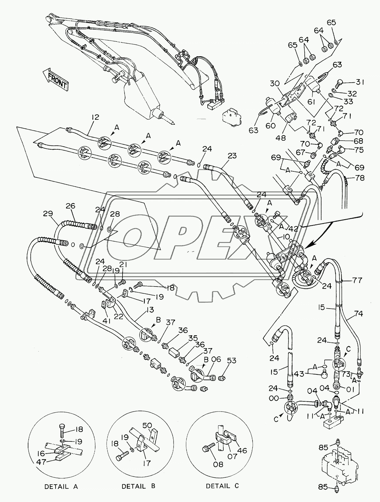 FRONT PIPINGS FOR NPK BREAKER & CRASHER