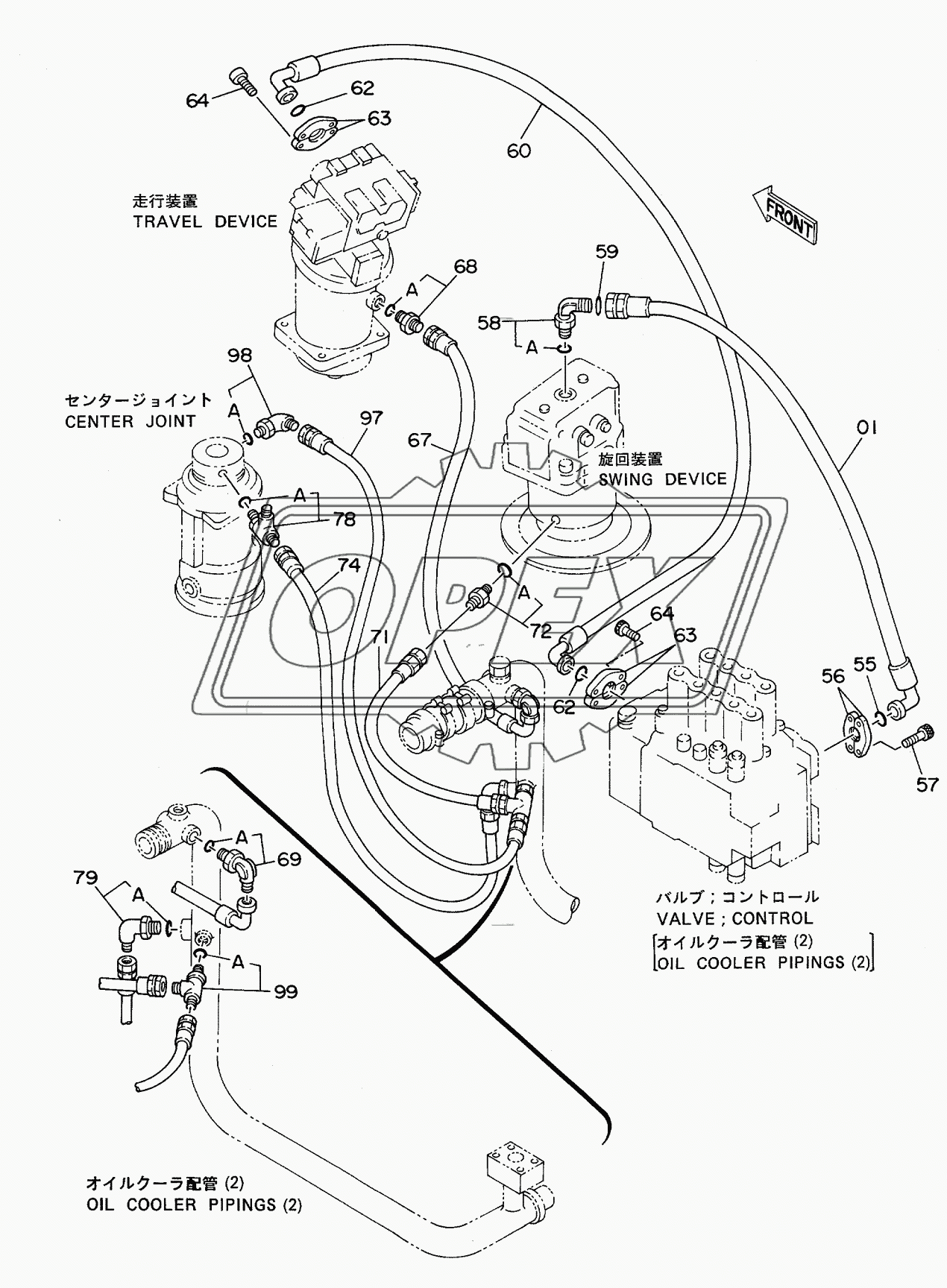 OIL COOLER PIPINGS (3)