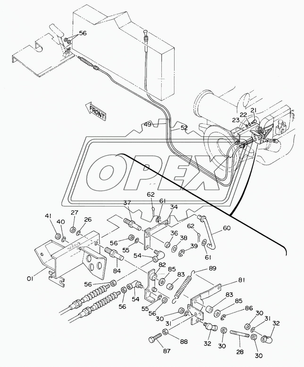 ENGINE CONTROL LEVER (2) <SDX> 1