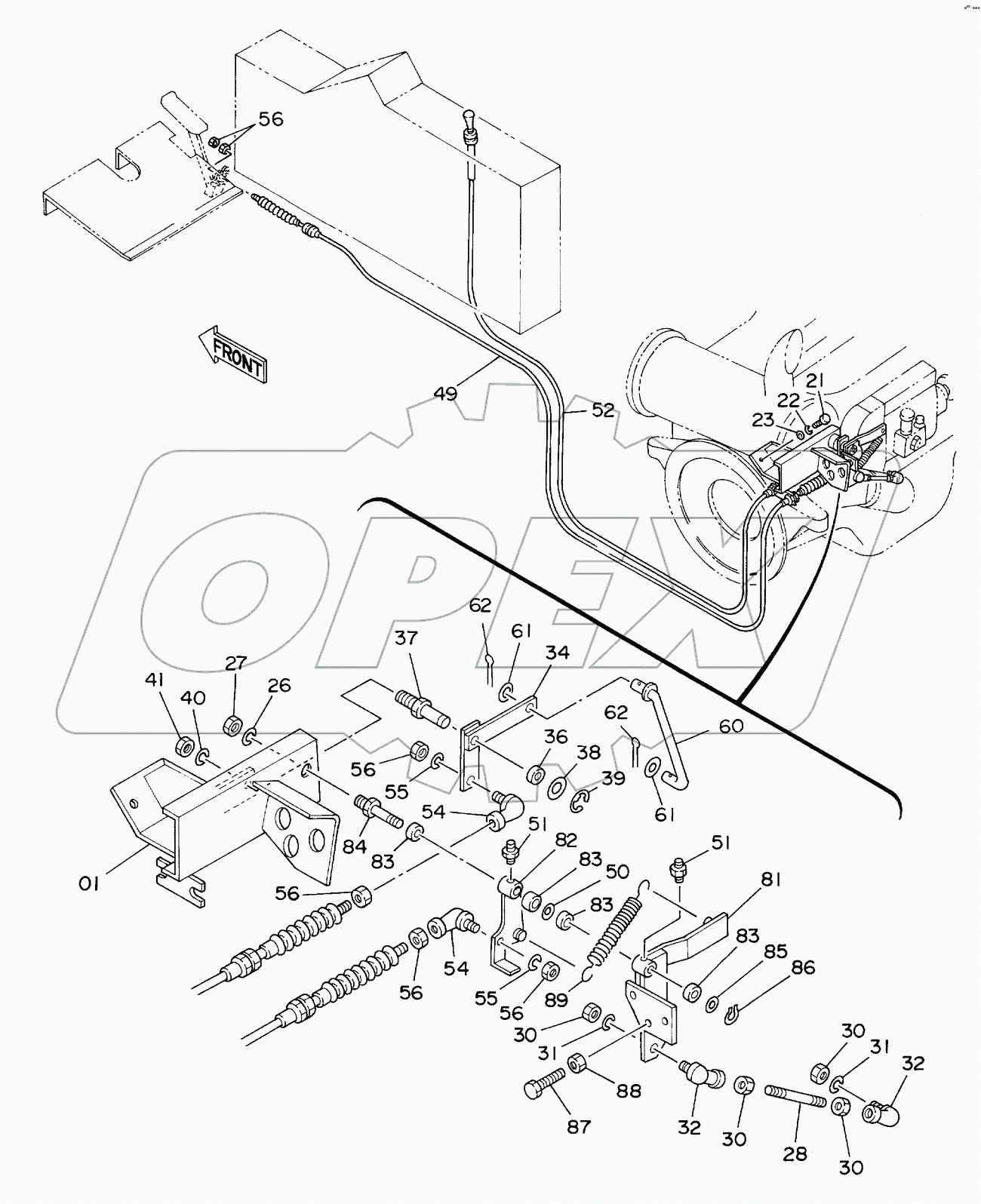 ENGINE CONTROL LEVER (2) <SDX>