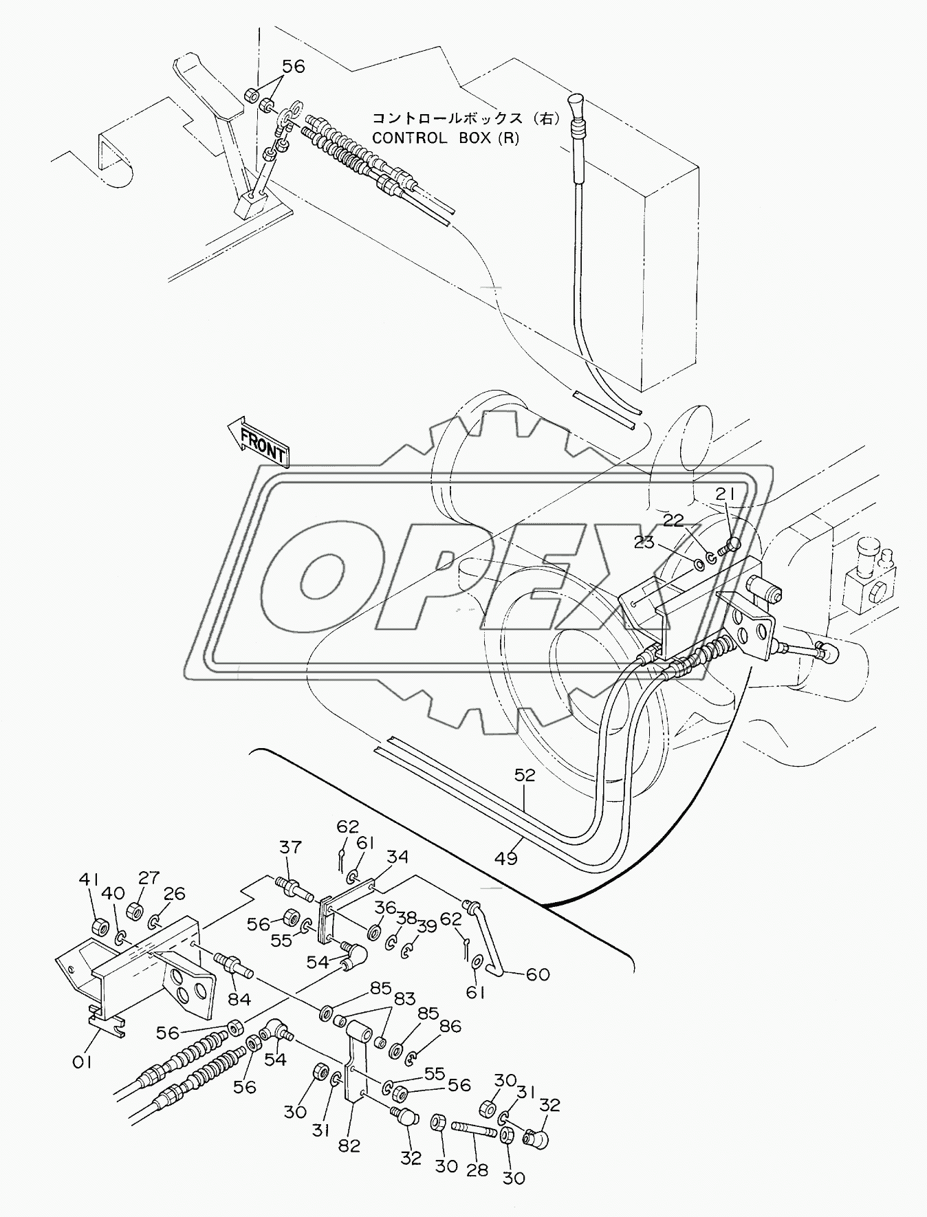 ENGINE CONTROL LEVER (2) <DX>