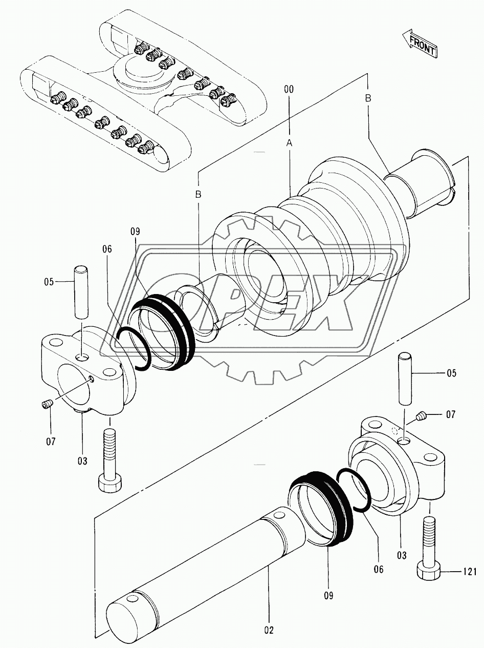 LOWER ROLLER (STD.TRACK) 60001-