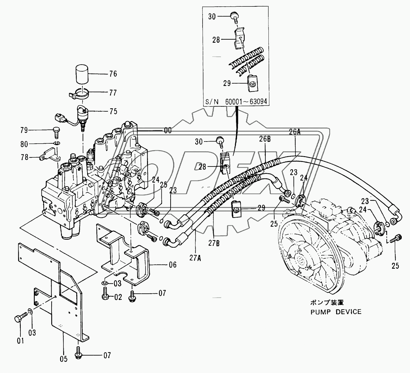 OIL COOLER PIPINGS (1) 60001-