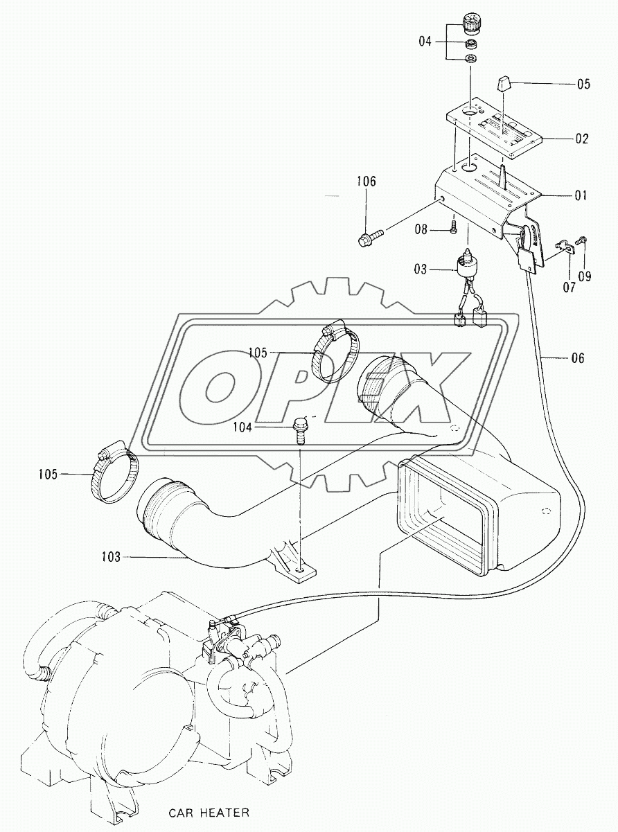 CAR HEATER PARTS 60001-