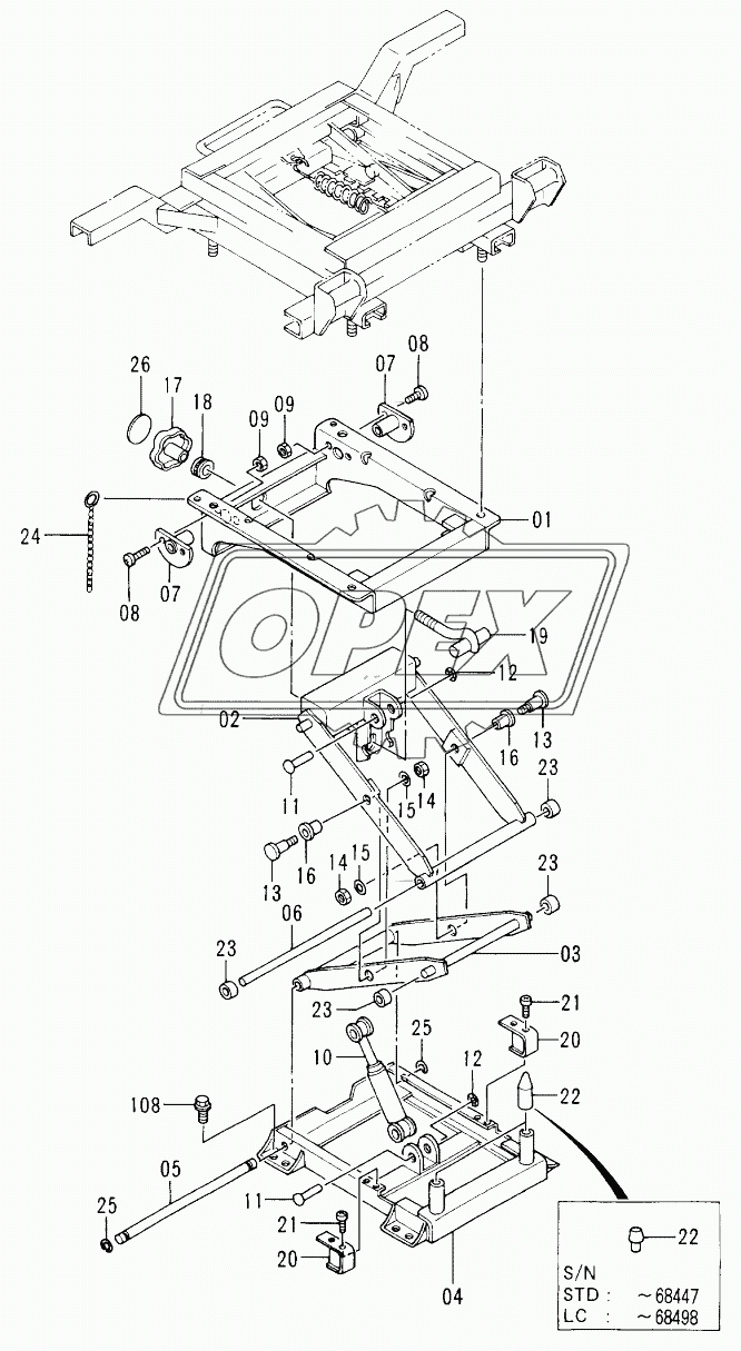 SEAT SUSPENSION <STD><N.EUROPE> 60001-74817