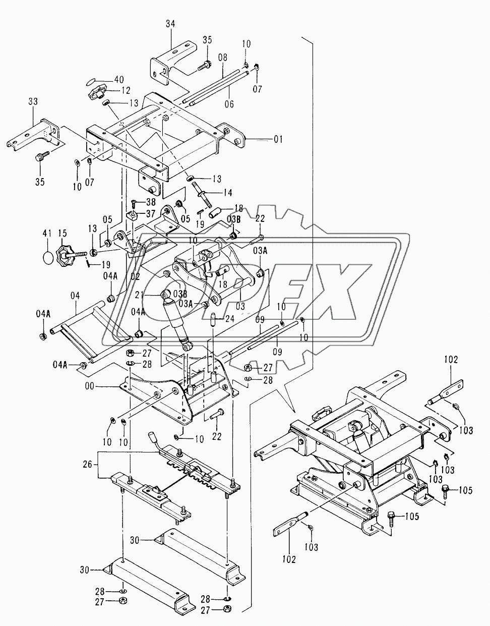 SEAT SUSPENSION <STD><N.EUROPE>74818-