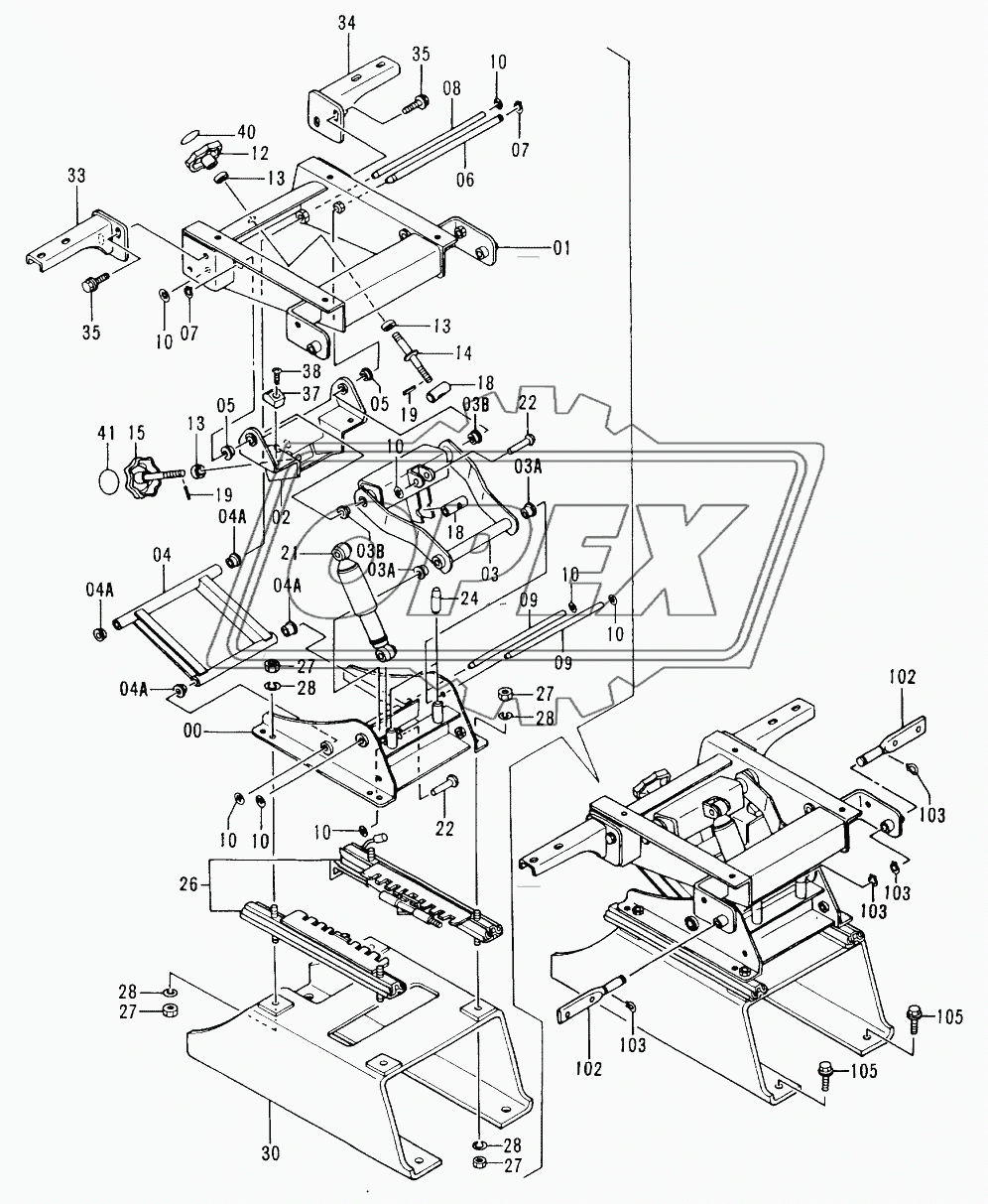 SEAT SUSPENSION <USA> 74818-