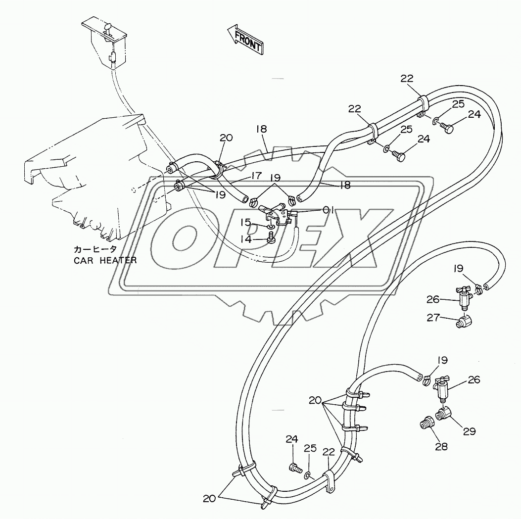 CAR HEATER PIPINGS <SDX>