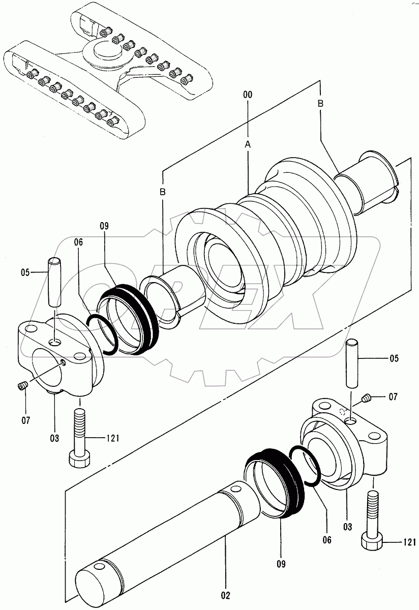  LOWER ROLLER (LC TRACK)