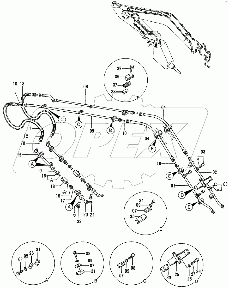  FRONT PIPINGS FOR BREAKER & CRUSHER