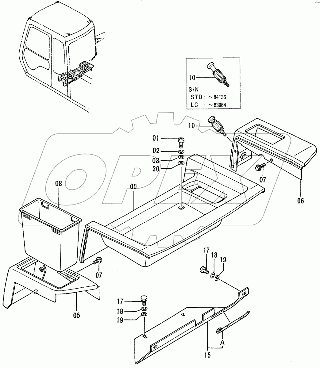  REAR COVER (INSIDE OF CAB)