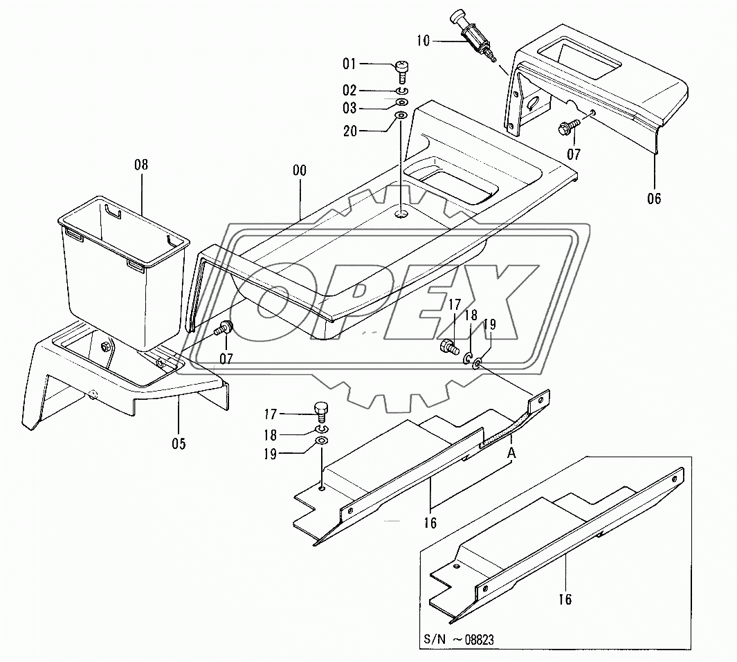 REAR COVER (INSIDE OF CAB)