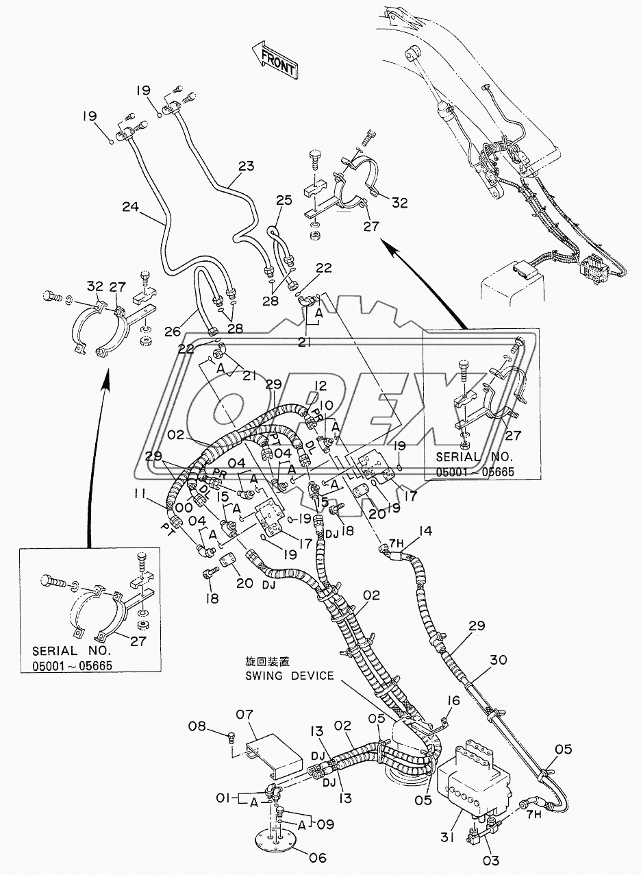 HOSE RUPTURE VALVE PIPINGS (BOOM)