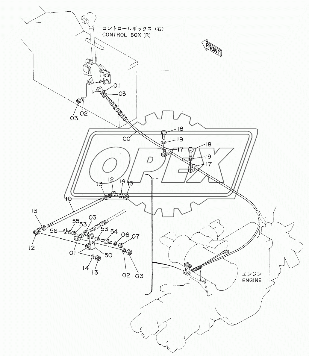 ENGINE CONTROL LEVER (2) <DX>