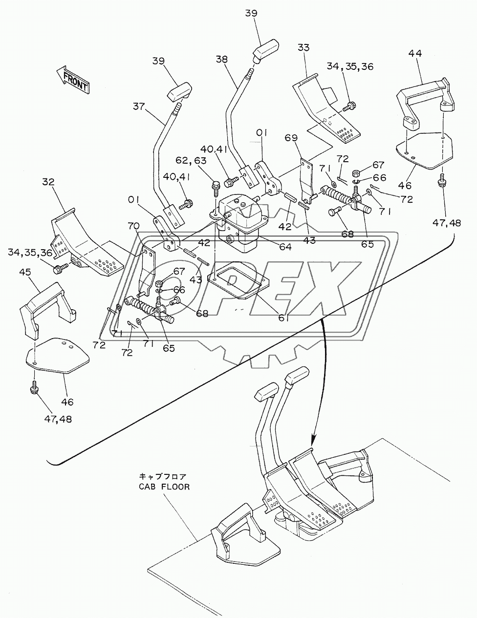 CONTROL LEVER (2) <SDX>