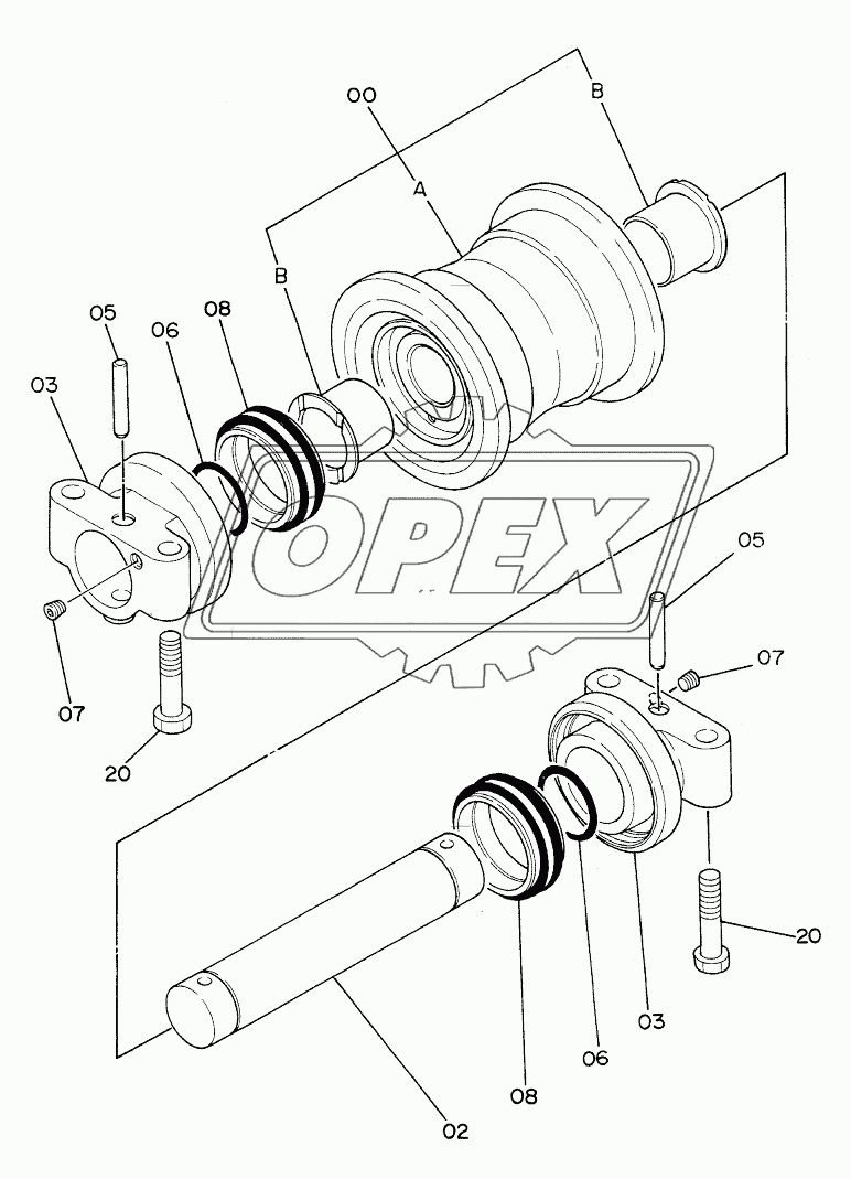 LOWER ROLLER (STD. TRACK)