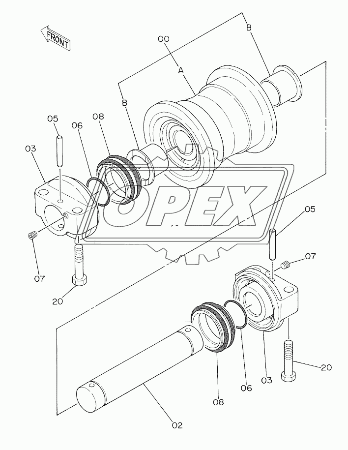 LOWER ROLLER (STD. TRACK)