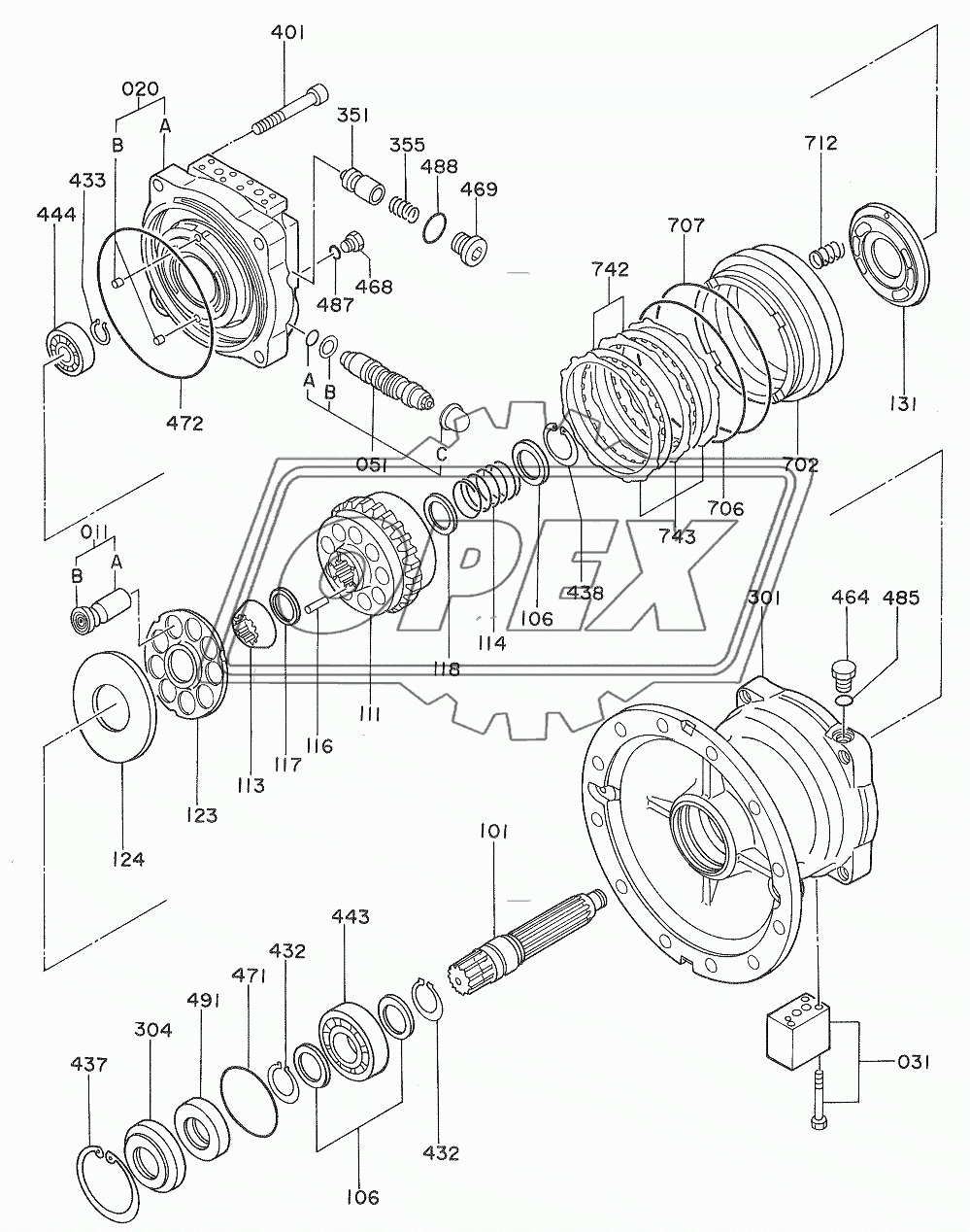 MOTOR, OIL (SWING) 2