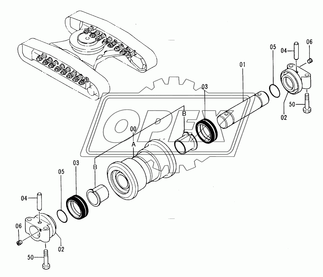 LOWER ROLLER <STD. TRACK>