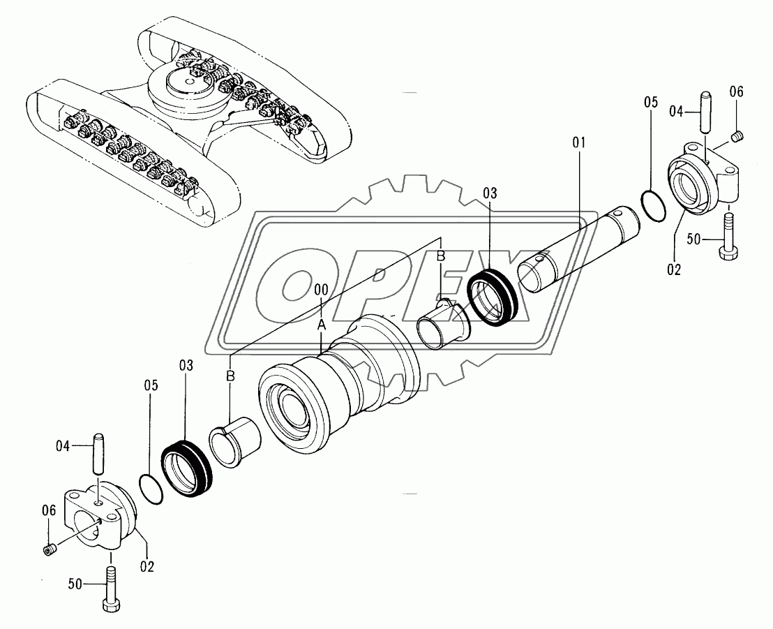 LOWER ROLLER <LC TRACK>