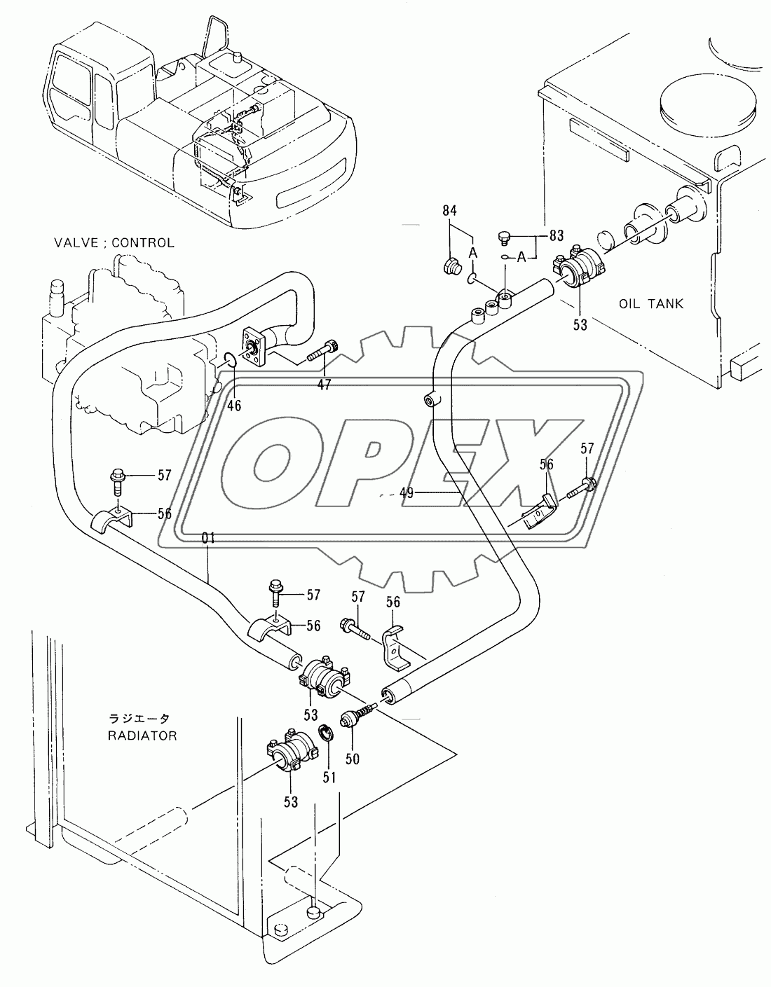 OIL COOLER PIPINGS (4)