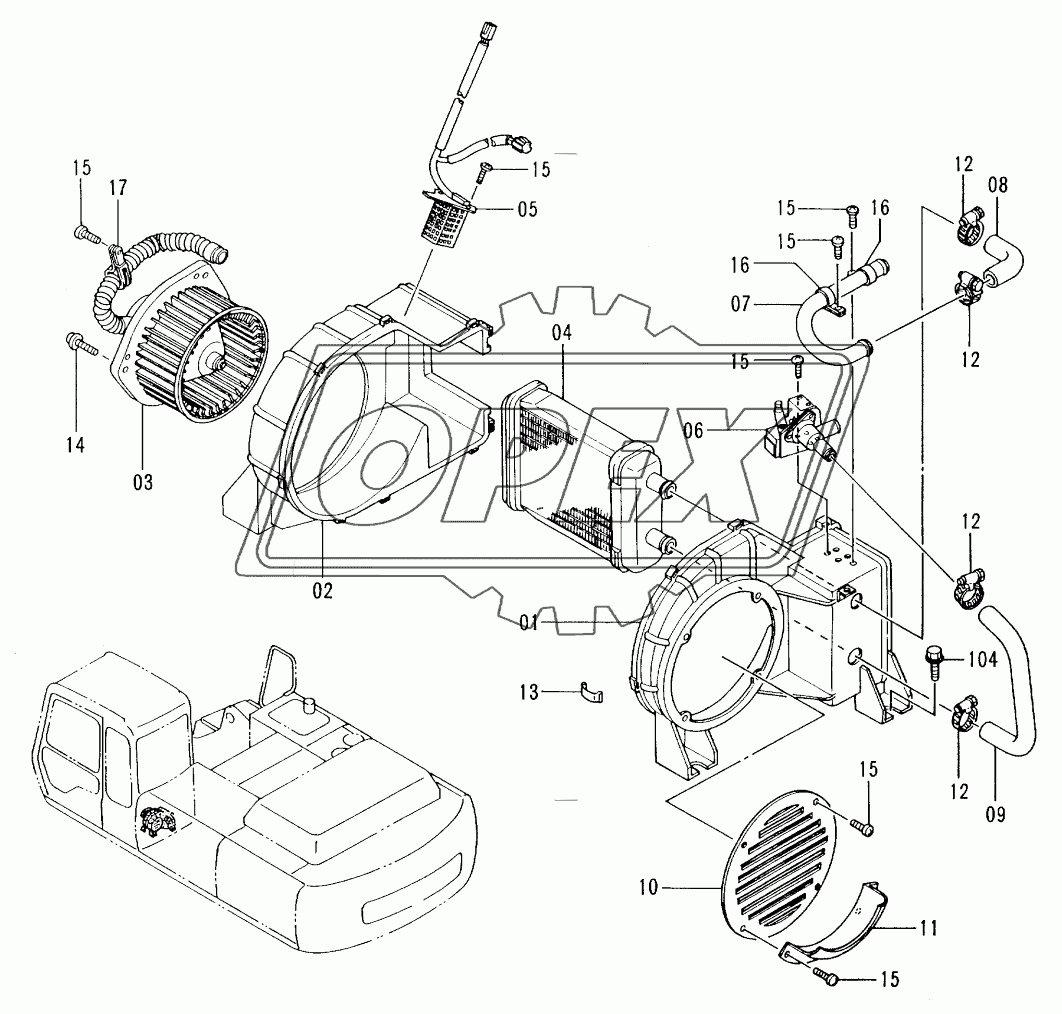 CAR HEATER (STD) (005001-006036)