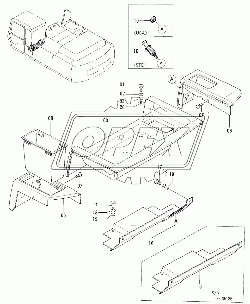 REAR COVER (INSIDE OF CAB)