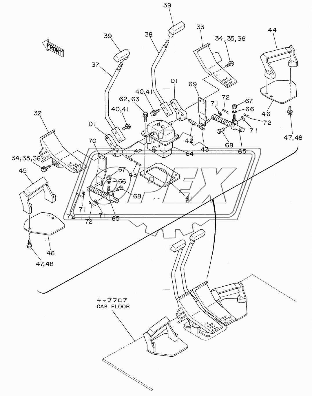 CONTROL LEVER (2) <SDX>