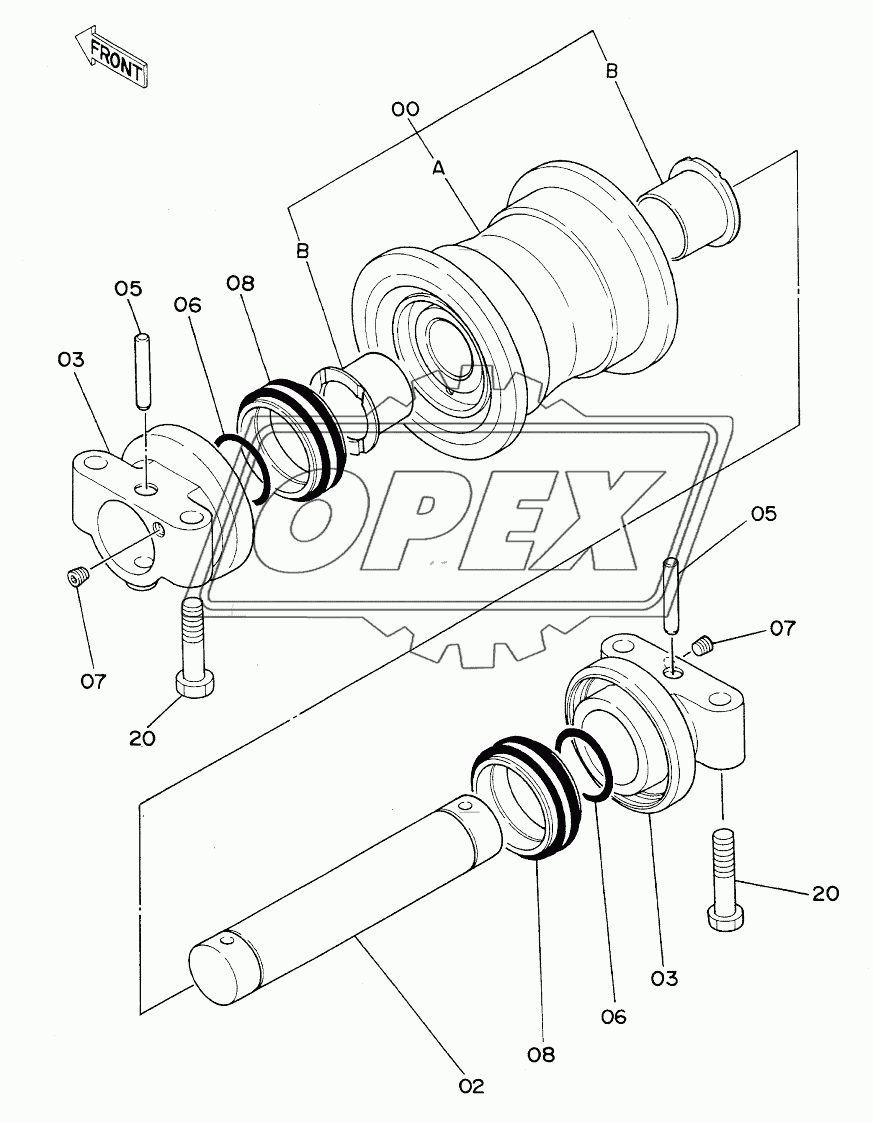 LOWER ROLLER (STD.  TRACK)