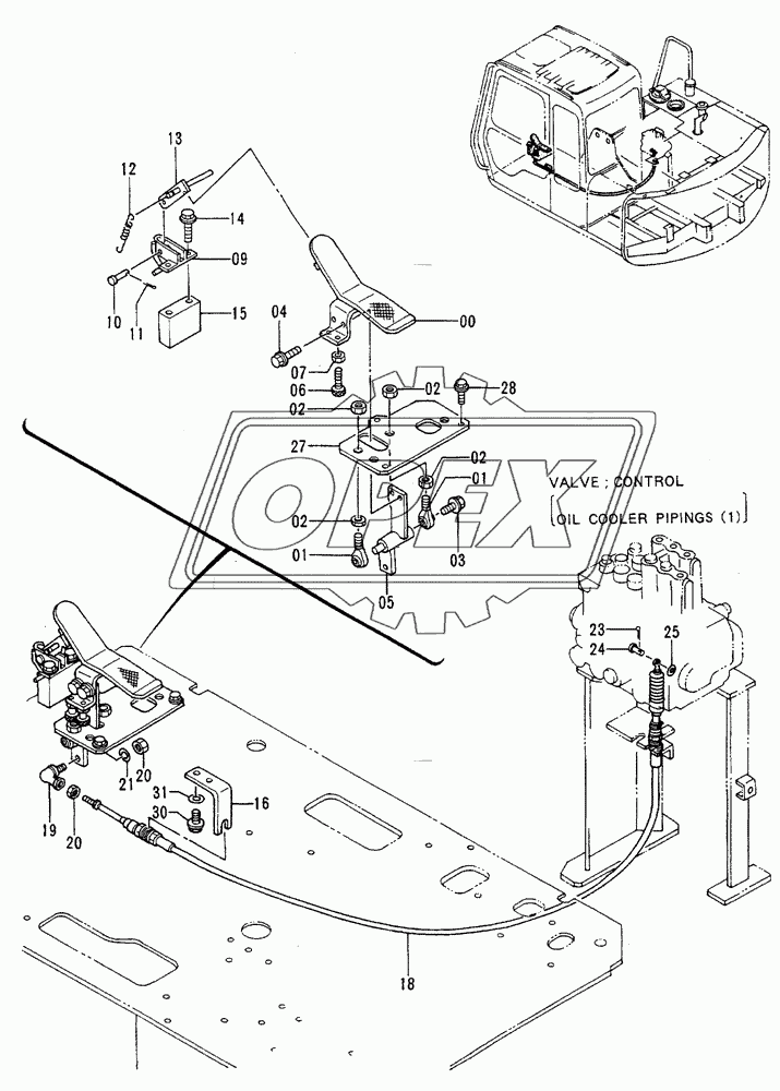 Control Pedal (Offset Boom, Breaker & Crusher)