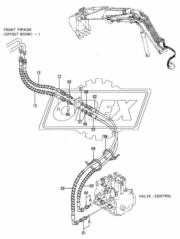 Main Pipings (Offset Boom)