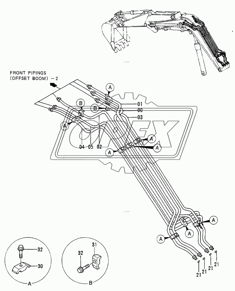 Front Pipings (Offset Boom)-1