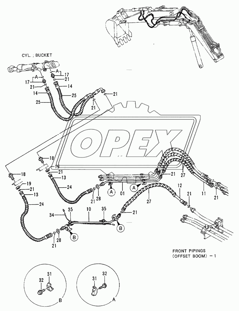 Front Pipings (Offset Boom)-3