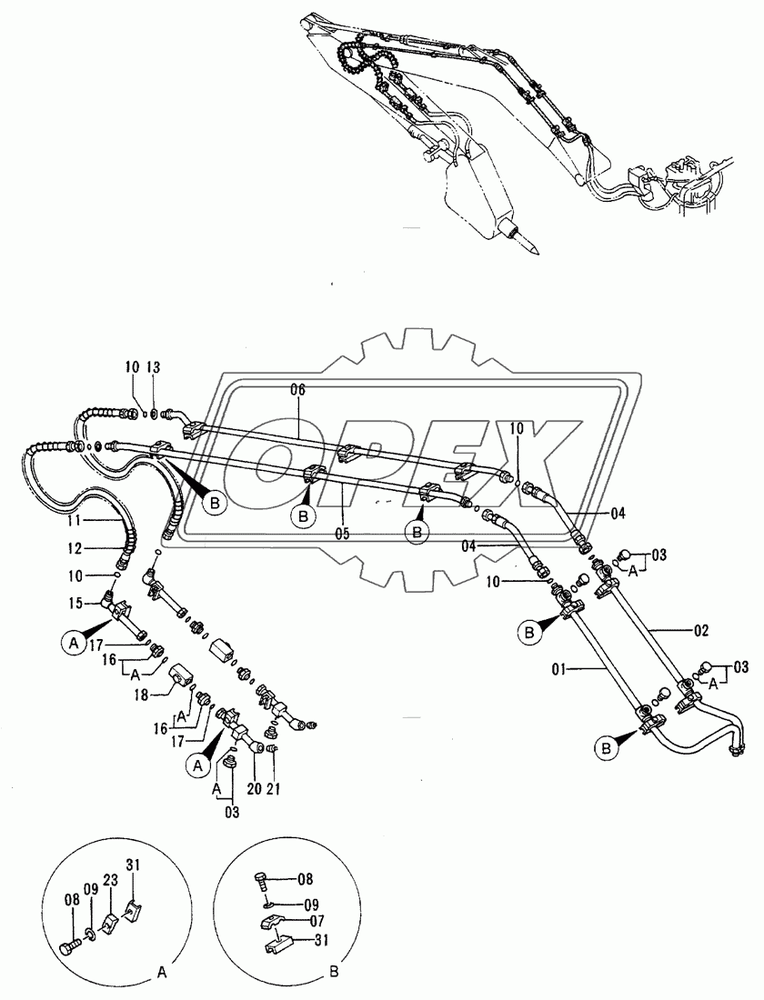 Front Pipings For Breaker & Crusher