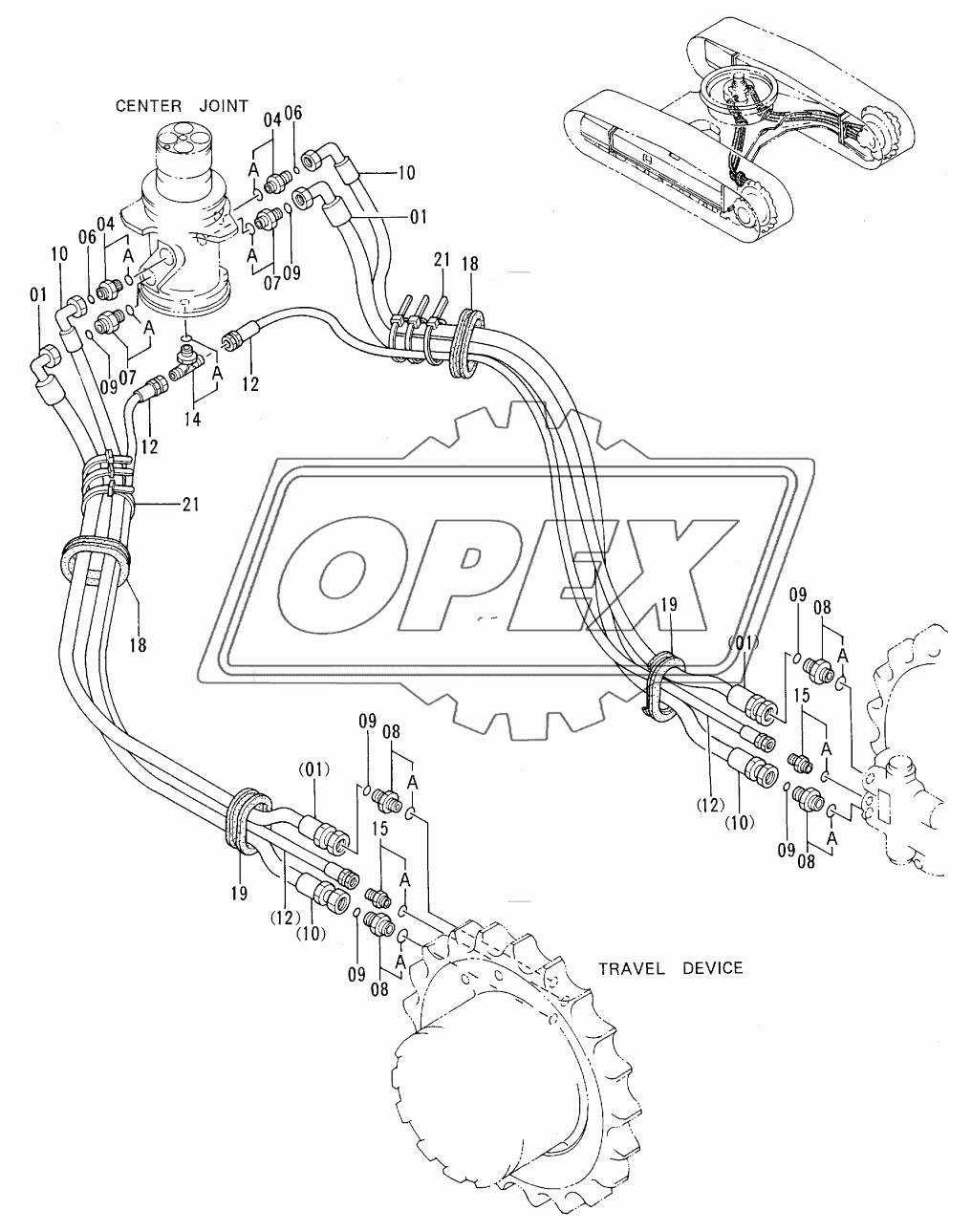 TRAVEL PIPINGS <STD. TRACK>