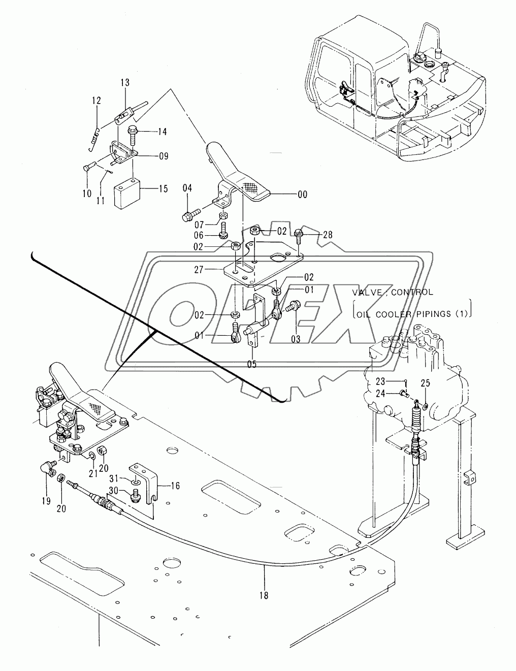 CONTROL PEDAL (BREAKER & CRUSHER)<OFFSET BOOM>