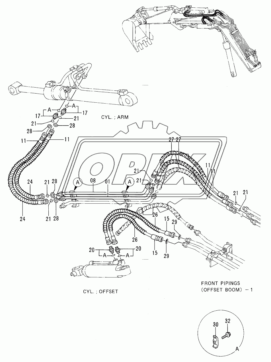 FRONT PIPINGS <OFFSET BOOM> 2