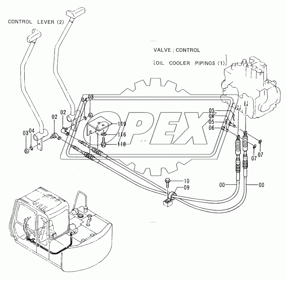 TRAVEL LEVER CABLE