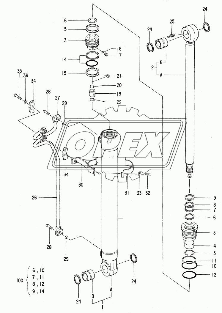 ARM CYLINDER <OFFSET BOOM>