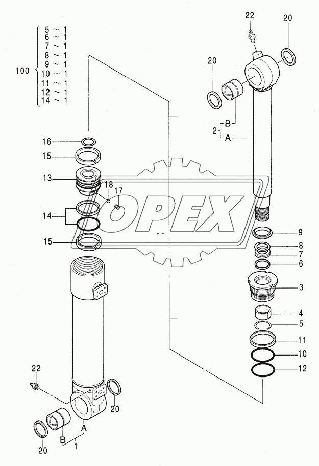 BUCKET CYLINDER <SUPER SHORT REACH>