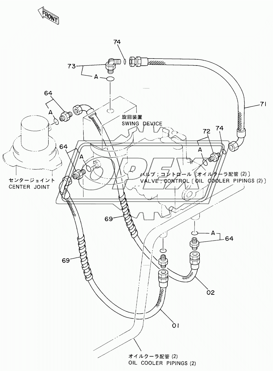 OIL COOLER PIPINGS (3)