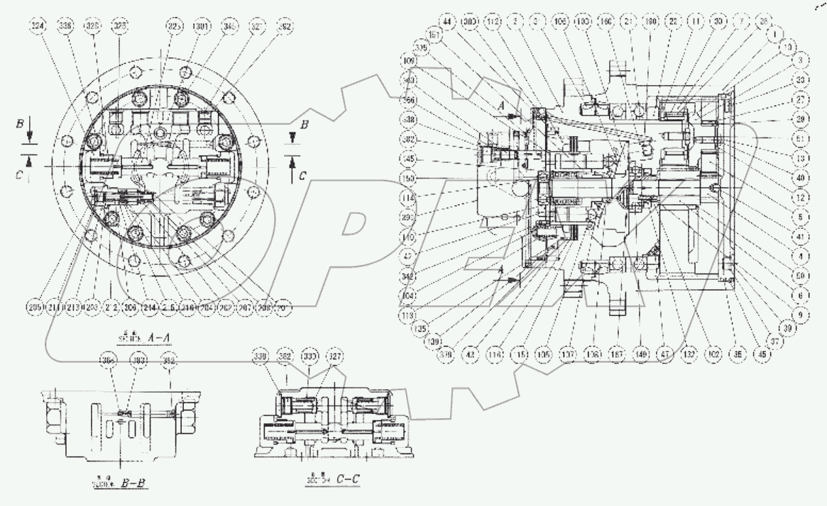 TRAVEL MOTOR ASSEMBLY