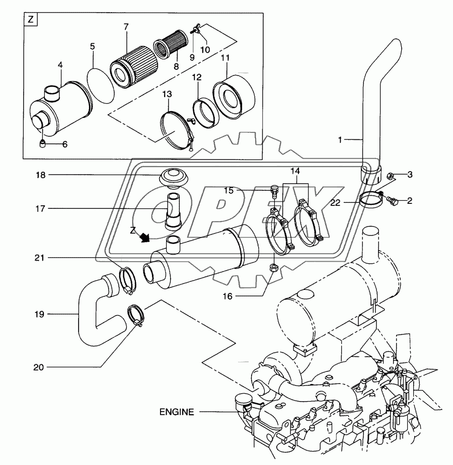 Air intake & exhaust parts