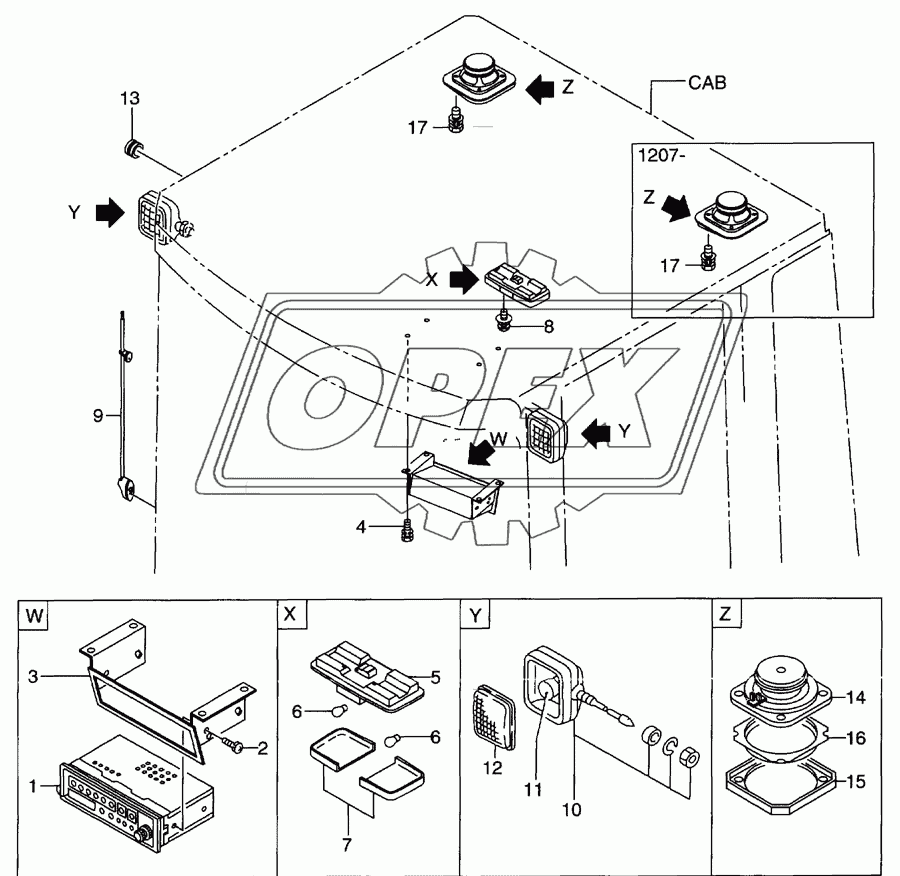 Cab(lamp&radio)(LSB150-648)(OP)