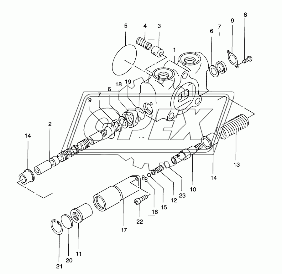 Control valve(boom section)(AP4002-648)(OP)