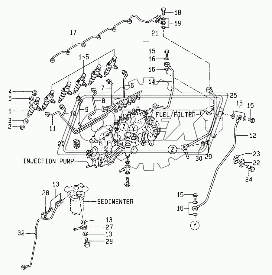 Injection piping