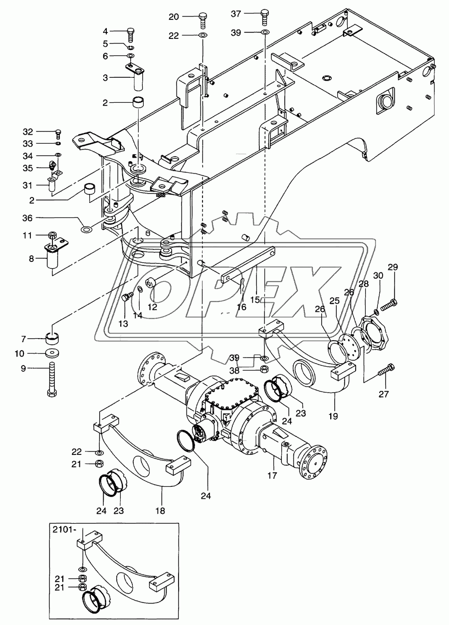 Rear frame